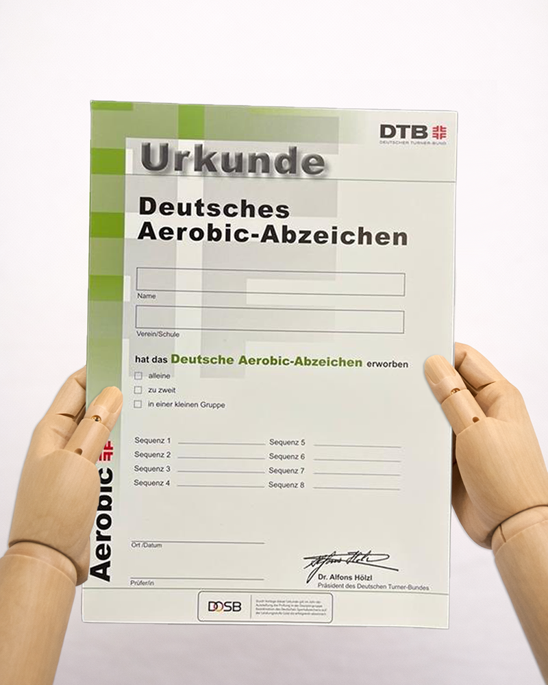 Aerobic Abzeichen Urkunde
